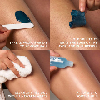 Bliss Poetic Waxing At Home Wax Kit 150g + FREE Pre- & Post- Waxing Oil 30ml