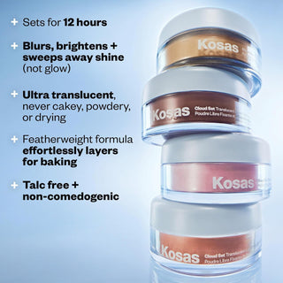 KOSAS Cloud Set Translucent Loose Setting + Blurring Powder in Translucent Candy