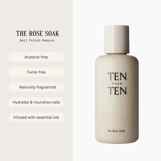 TEN OVER TEN The Rose Soak Acetone-Free Polish Remover 118ml