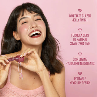 KAJA BEAUTY Jelly Charm Lip & Blush Glazed Keychain Stain 5g