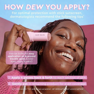 GLOW RECIPE Watermelon Glow Niacinamide Dew Balm Sunscreen Stick SPF30