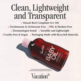 VACATION Baby Oil Sunscreen Oil SPF30